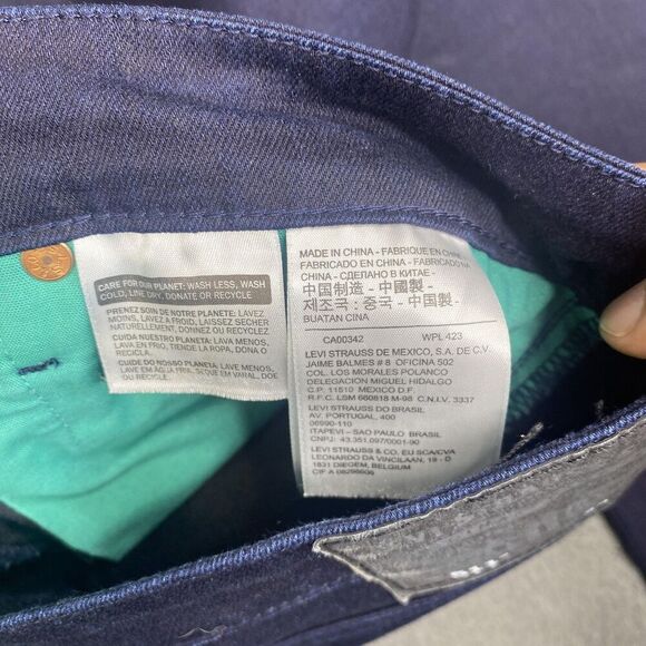 Levis 511 Jeans Mens 33x32 Blue Slim Fit Stretch Denim Pants Stain Flaw Commuter - Picture 10 of 14